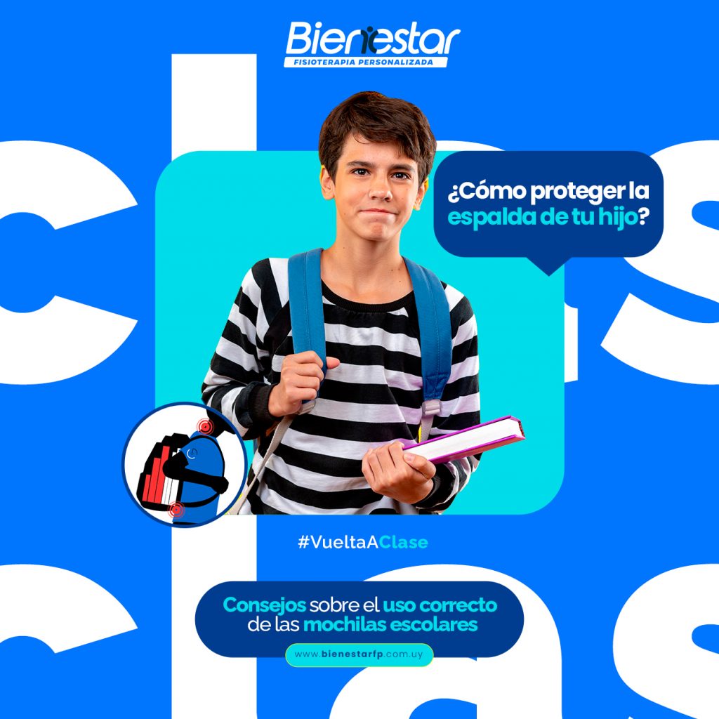 Un niño cargando una pesada mochila, un hábito que puede afectar su postura y salud a largo plazo